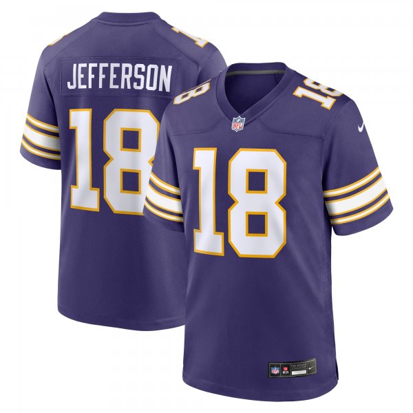 Men's Minnesota Vikings Justin Jefferson Nike Purple Classic Player Game Jersey