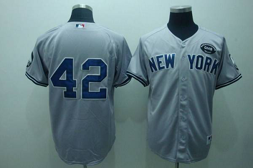 New York Yankees #42 Mariano Rivera Grey GMS The Boss Stitched MLB Jersey