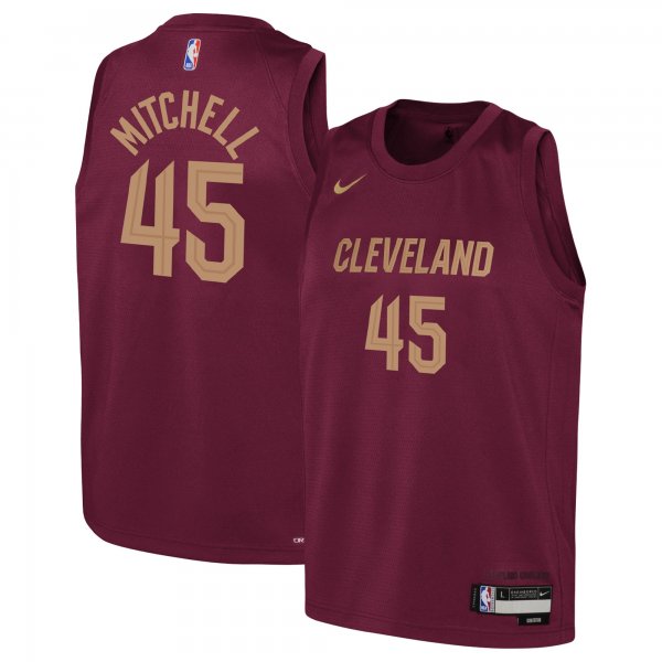 Youth Cleveland Cavaliers Donovan Mitchell Nike Wine Swingman Jersey - Icon Edition