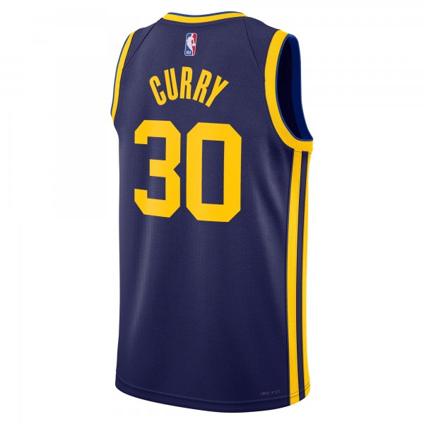 Unisex Golden State Warriors Stephen Curry Jordan Brand Navy Swingman Jersey - Statement Edition