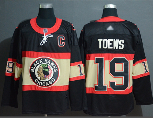 Chicago Blackhawks #19 Jonathan Toews Black Throwback Stitched NHL Jersey