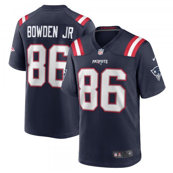 Men's New England Patriots Lynn Bowden Jr. Nike Navy Home Game Player Jersey