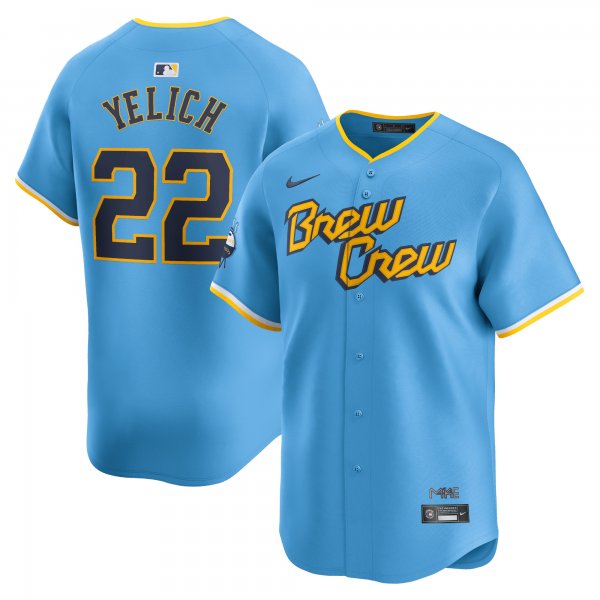 Men's Milwaukee Brewers Christian Yelich Nike Powder Blue City Connect Limited Player Jersey