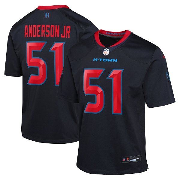 Youth Houston Texans #51 Will Anderson Jr.Nike Navy 2nd Alternate Limited Jersey