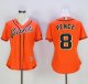 San Francisco Giants #8 Hunter Pence Orange Women's Alternate Stitched MLB Jersey