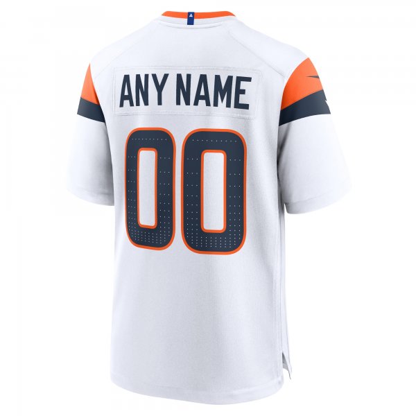 Men's Denver Broncos  Nike White Custom Game Jersey