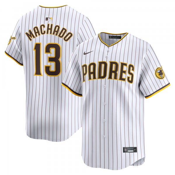 Men's San Diego Padres #13 Manny Machado Nike White Home Limited Player Jersey