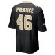 Men's New Orleans Saints Adam Prentice Nike Black Game Player Jersey