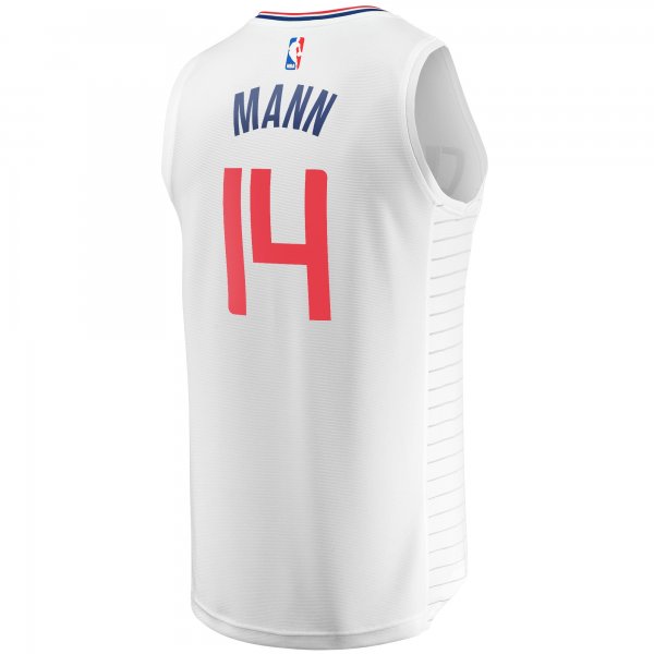 Men's LA Clippers Terance Mann Fanatics White Fast Break Player Jersey - Association Edition