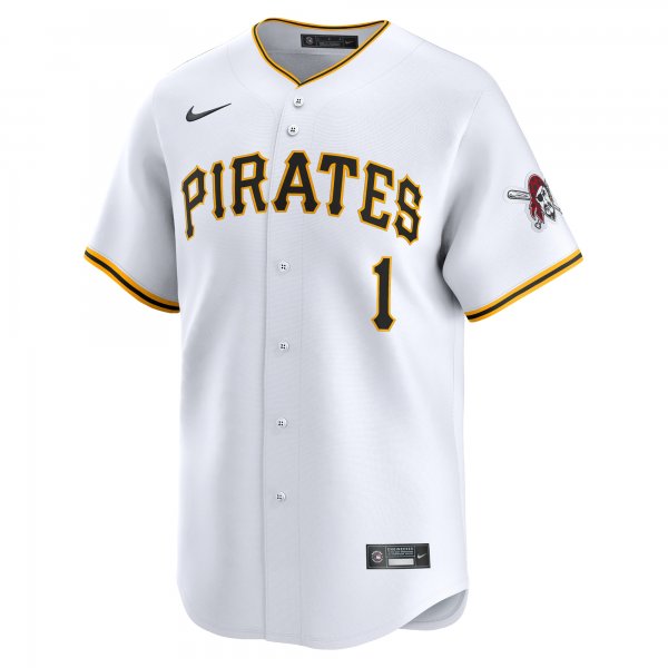 Men's Pittsburgh Pirates Nike White #1 Dad Home Limited Jersey