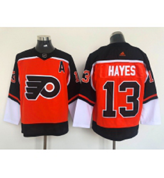 Men's Philadelphia Flyers #13 Kevin Hayes Orange 2021 Reverse Retro NHL Jersey