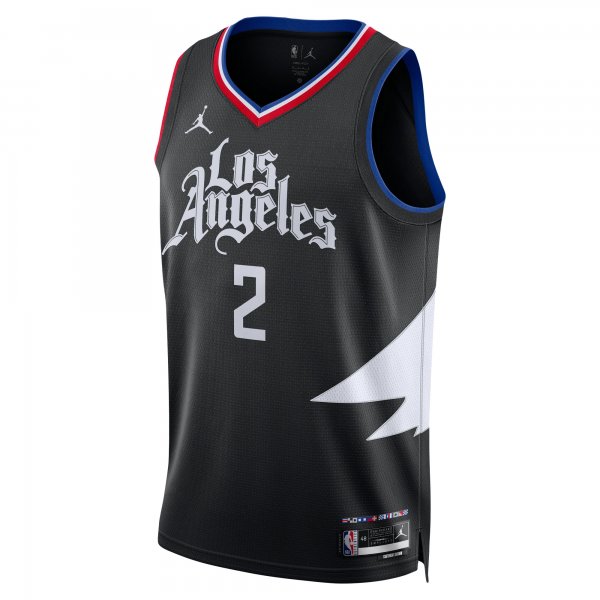 Unisex LA Clippers Kawhi Leonard Jordan Brand Black Swingman Jersey - Statement Edition