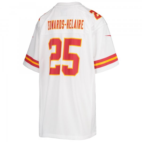 Youth Kansas City Chiefs Clyde Edwards-Helaire Nike White Game Jersey