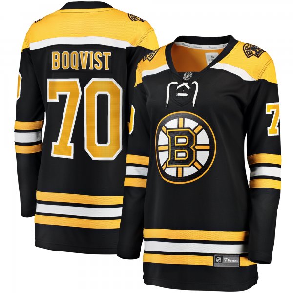 Women's Boston Bruins Jesper Boqvist Fanatics Black Home Breakaway Player Jersey