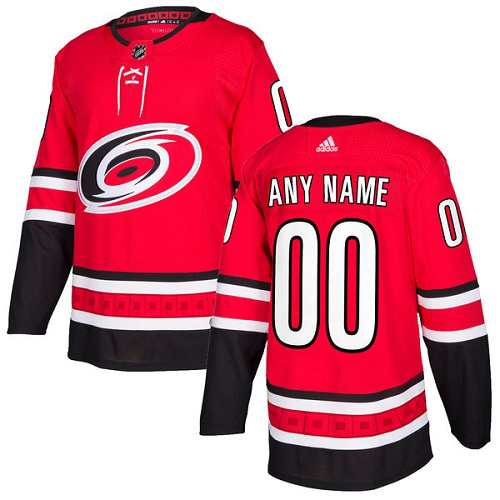 Men's Adidas Hurricanes Personalized Red Home NHL Jersey