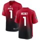 Men's #1 Nike Darnell Mooney Red And Black Atlanta Falcons Team Game Jersey