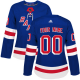 Women's Adidas New York Rangers Royal Blue Home NHL Customized Jersey