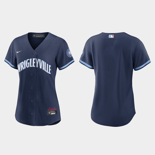 Women's Chicago Cubs Navy 2021 MLB City Connect Replica Jersey