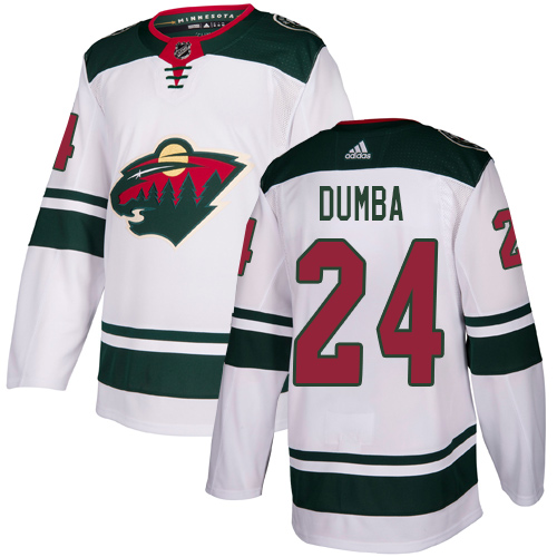 Adidas Minnesota Wild #24 Matt Dumba White Road Stitched NHL Jersey