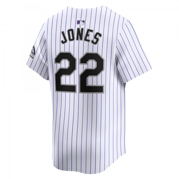 Men's Colorado Rockies Nolan Jones Nike White Home Limited Player Jersey