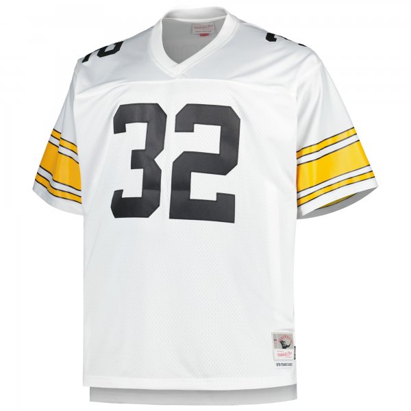 Men's Pittsburgh Steelers Franco Harris Mitchell & Ness White Big & Tall 1976 Retired Player Replica Jersey