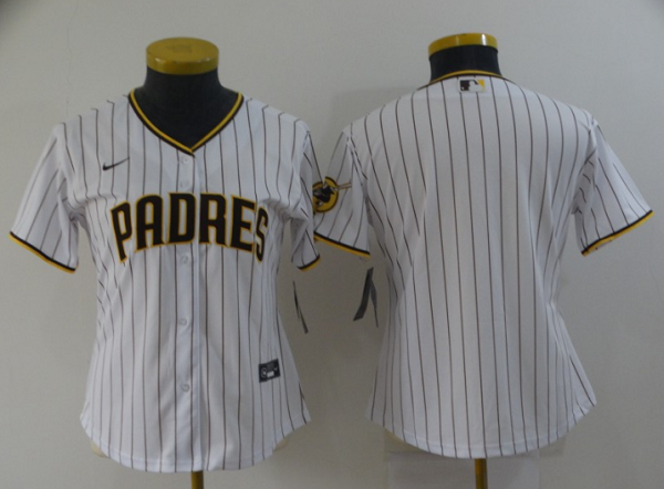 Women's San Diego Padres Blank White stripe Game 2021 Nike MLB Jersey