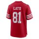 Men's San Francisco 49ers Cameron Latu Nike Scarlet Team Game Jersey