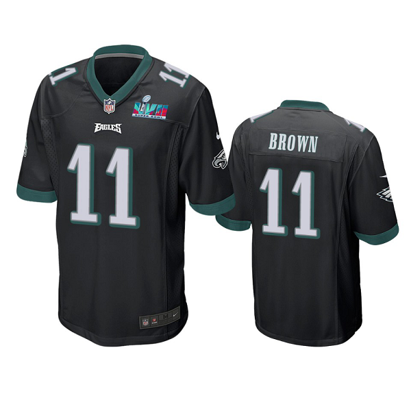 Men's Philadelphia Eagles #11 A.J. Brown Black Super Bowl LVII Limited Jersey