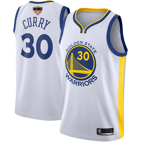 Golden State Warriors #30 Stephen Curry White 2019 Finals Bound Women's NBA Swingman Association Edition Jersey