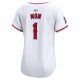 Women's Los Angeles Angels Nike White #1 Mom Home Limited Jersey