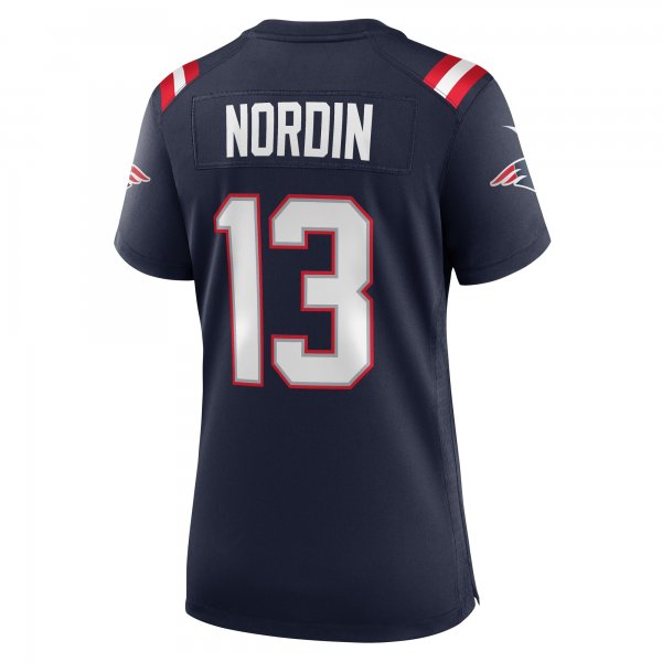 Women's New England Patriots Quinn Nordin Nike Navy Game Player Jersey