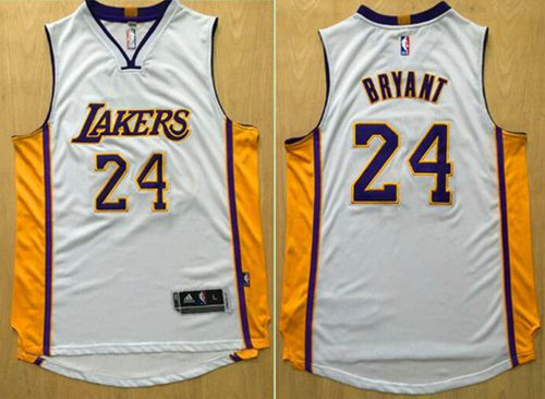 Men's Revolution 30 Los Angeles Lakers #24 Kobe Bryant White Stitched NBA Jersey