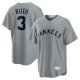 Men's New York Yankees Babe Ruth Nike Gray Road Cooperstown Collection Player Jersey