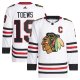 Men's Chicago Blackhawks Jonathan Toews adidas White Away Primegreen Pro Player Jersey