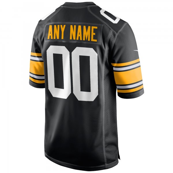 Men's Pittsburgh Steelers Nike Black Alternate Custom Game Jersey