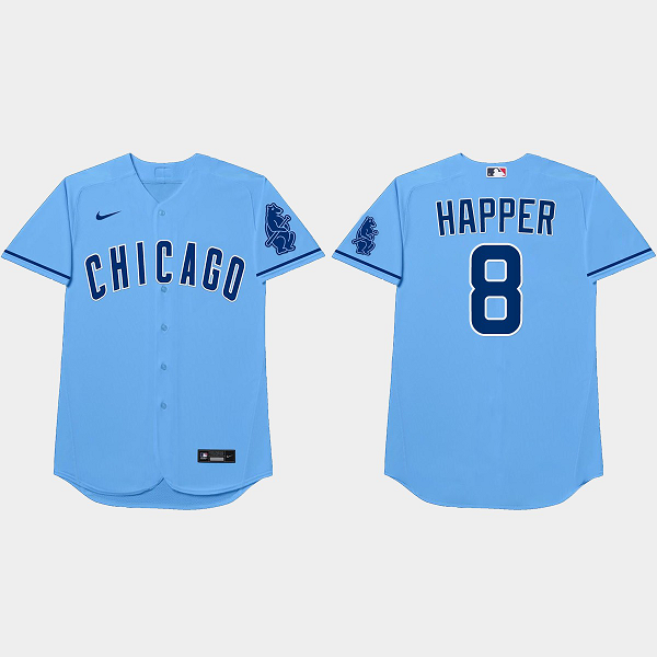 Ian Happ Nickname Cubs 2021 Players Weekend Happer Blue Men's Jersey