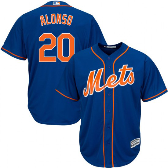 Youth New York Mets #20 Pete Alonso Majestic Royal Blue Cool Base Alternate MLB Jersey