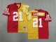 Men's #21 Deion Sanders San Francisco 49ers Red and Yellow Jersey
