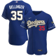 Men's Los Angeles Dodgers #35 Cody Bellinger Royal Blue Championship Flex Base Sttiched MLB Jersey