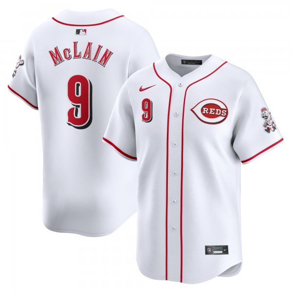 Men's Cincinnati Reds Matt McLain Nike White Home Limited Player Jersey