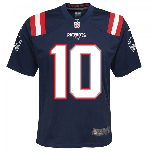 Youth New England Patriots Mac Jones Nike Navy Game Jersey