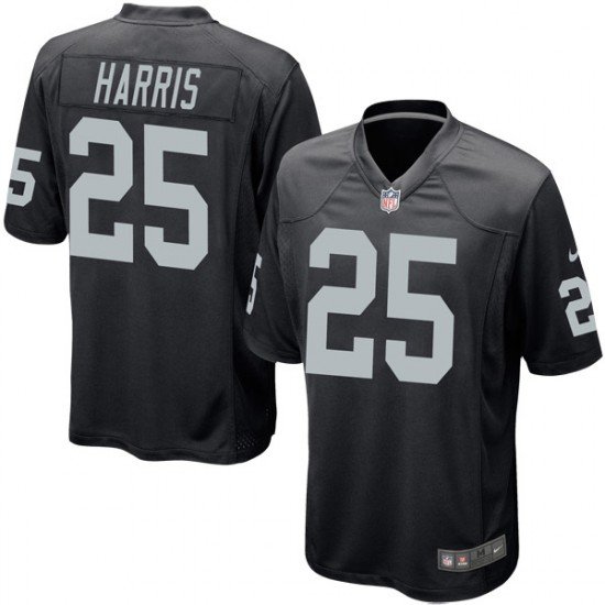 Men's Nike Las Vegas Raiders #25 Erik Harris Game Team Color Black Jersey