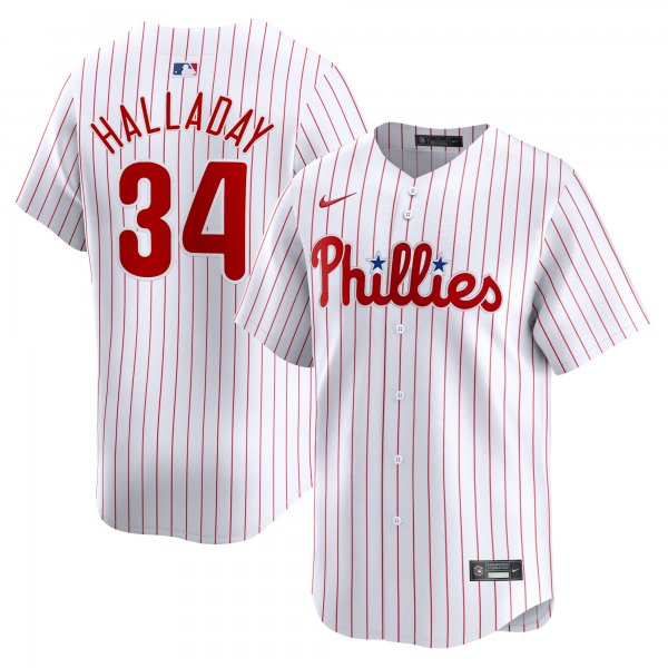 Men's Philadelphia Phillies Roy Halladay Nike White Home Limited Player Jersey