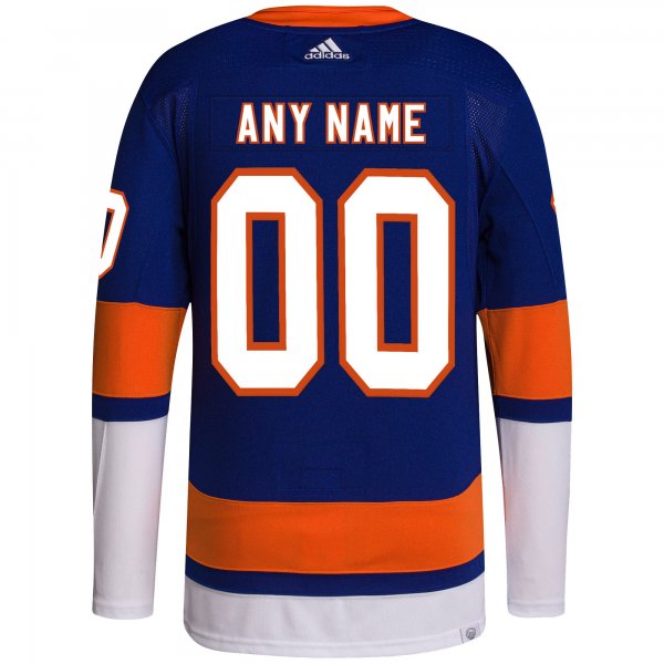 Men's New York Islanders  adidas Royal Home  Primegreen Custom Jersey