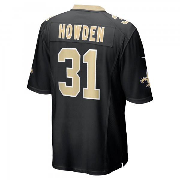 Men's New Orleans Saints Jordan Howden Nike  Black Team Game Jersey