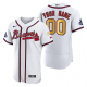 Men's Atlanta Braves Custom White 2022 Gold Program 4-Time World Series Champions MLB Jersey