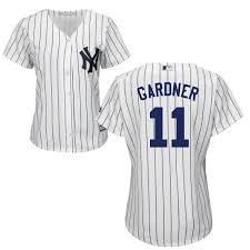 Women's New York Yankees #11 Brett Gardner Home Majestic White Cool Base MLB Jersey