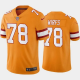 Men's Tampa Bay Buccaneers #78 Tristan Wirfs Orange Creamsicle Throwback Stitched NFL Jersey