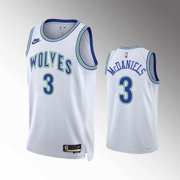 Youth Nike Minnesota Timberwolves #3 Jaden McDaniels Classic Edition White Swingman Jersey