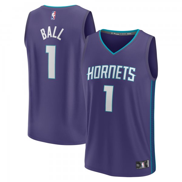 Youth Charlotte Hornets LaMelo Ball Fanatics Purple Fast Break Player Jersey - Statement Edition